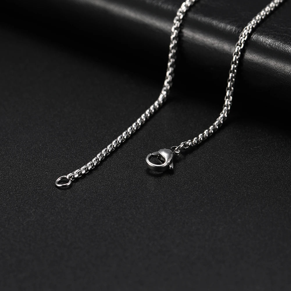 My Shape 3mm-10mm Cuban Chain Stainless Steel Necklaces for Men Male Chains Figaro Box Chain Choker Punk Jewelry 45cm 50cm 60cm