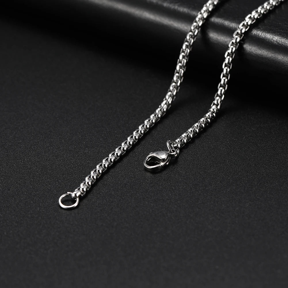 My Shape 3mm-10mm Cuban Chain Stainless Steel Necklaces for Men Male Chains Figaro Box Chain Choker Punk Jewelry 45cm 50cm 60cm